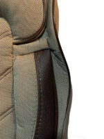روکش صندلی پرشیا / ۴۰۵ قدیم / روآ / آردی طرح تایگر پارچه جودون رنگ کرم نوار قهوه ای