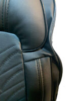 روکش صندلی چرم درجه ۱ طرح تایگر مشکی خودرو پراید ۱۳۱/۱۳۲/رانا قدیم یا lx/دوو سیلو